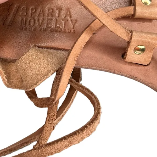 Sparta Novelty Lace‎ Up Leather Sandals - Image 4