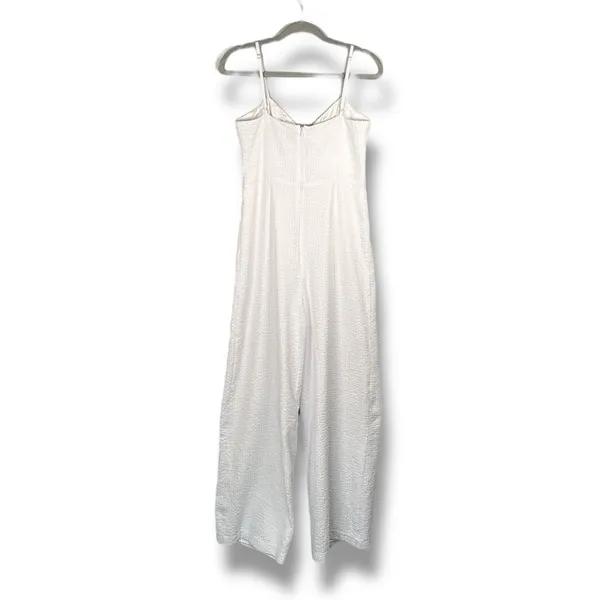 HUTCH Seersucker Jumpsuit Wide Leg White Savannah Size‎ 6 - Image 6