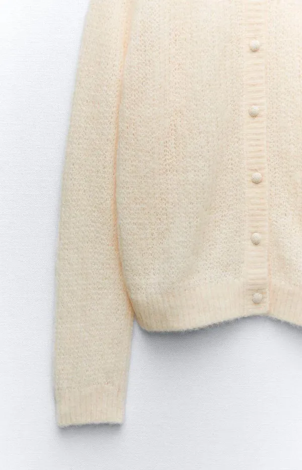 ZARA sweater cardigan jacket knitted button up boho - Image 7