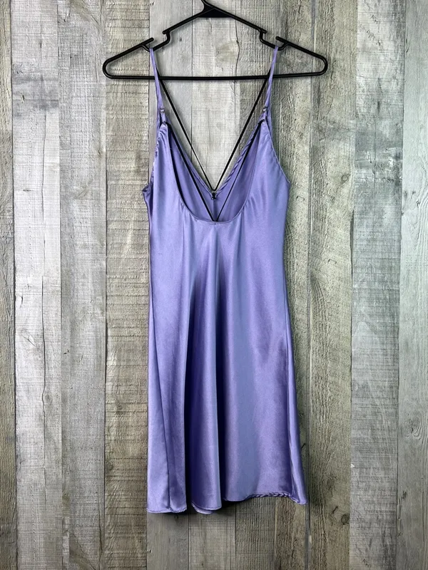 Victoria’s Secret XS Purple Satin Nightie Cami Slip Dress w/ Adjustable Straps - Image 2