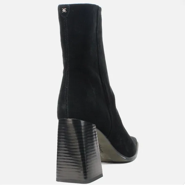 NEW Ivette Black Suede Block Heel Booties SIZE 10 - Image 3