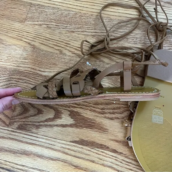 Pilcro Anthropologie NWOT Tie-Up Strappy Sandals Leather Size 7 - Image 14