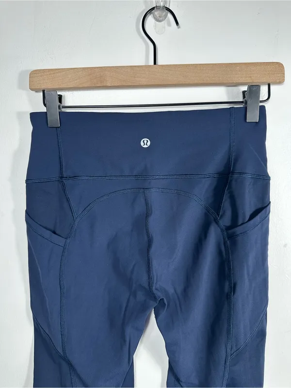 Lululemon All The Right Places Crop II‎ 23 Leggings True Navy Size 6 - Image 6