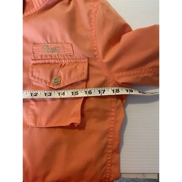 Coogi Jacket Womens Size M Orange‎ Studded Hood Casual Full Zip Australia Cotton - Image 15