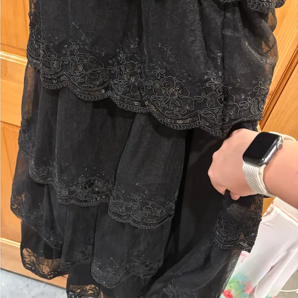 Lulu's Black Lace High-Low Dress - Image 6