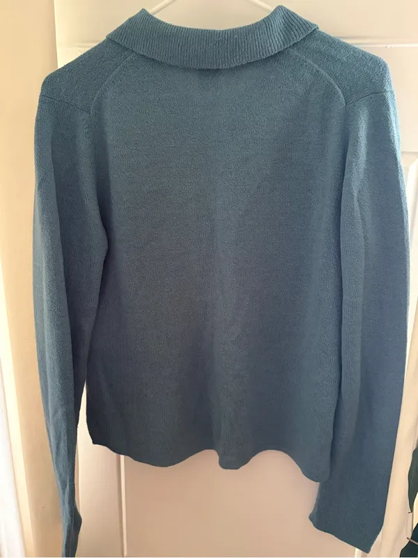 Richards & Jones Blue Button Up Cardigan Sweater Size M - Image 2