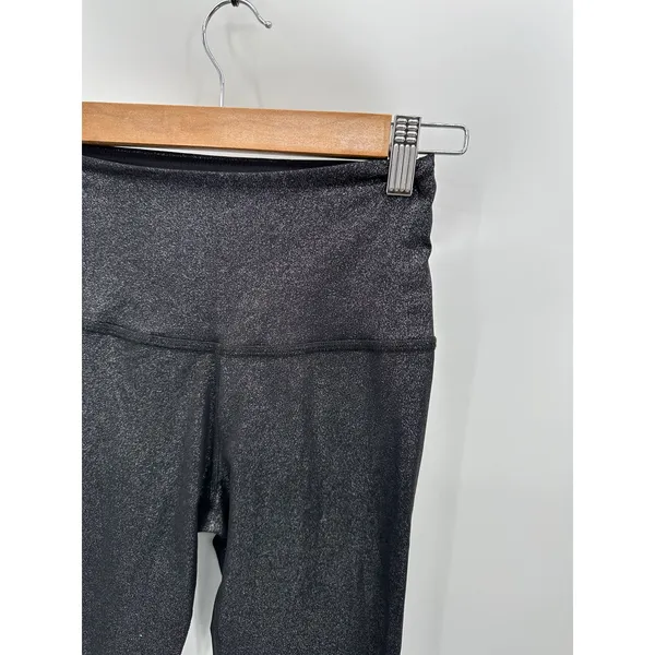 Beyond Yoga Black Shimmer Pull On‎ Activewear Leggings Women's Size Small S - Image 5