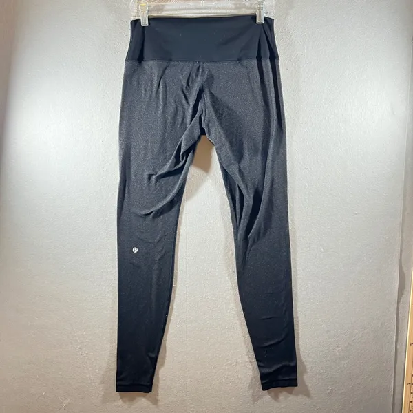 729 | Lululemon Wunder Under High Rise Luon Leggings Heathered‎ Grey Women 8 - Image 2