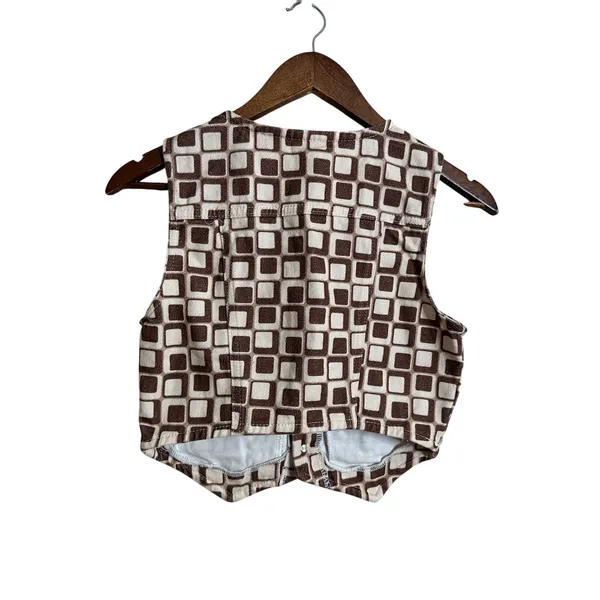 The Ragged Priest 70's Printed Vest size XS Retro Geometric - Image 2