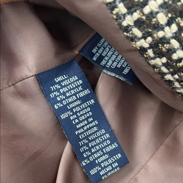 Jones New York Black and White Tweed Blazer - Image 15