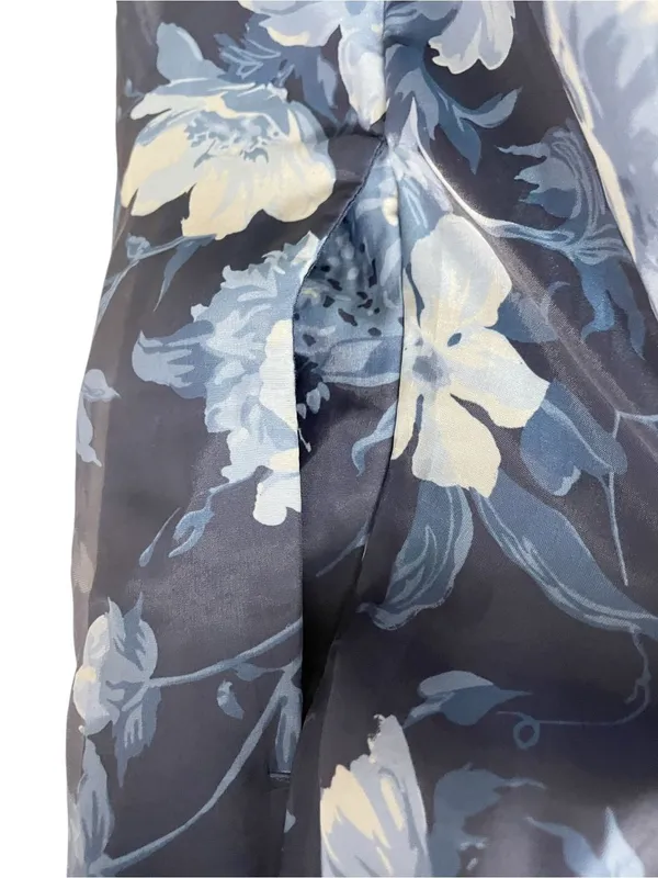 Abercrombie & Fitch Emerson Mini Dress Medium Blue Floral Organza Angel Sleeve - Image 9