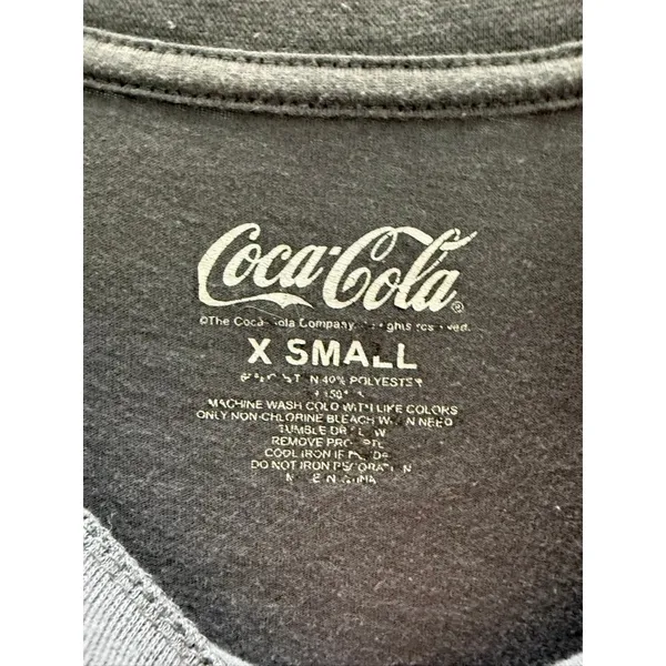 Coca-Cola Win Your Medal‎ Graphic T-Shirt Charcoal Gray Retro Americana XS - Image 6