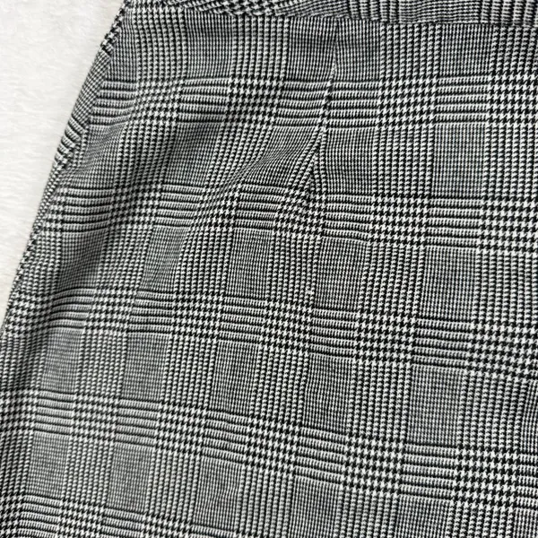 John Galt Glen Plaid Wrap Mini Skirt Black White Buckle MD383 XXS‎ - Image 11