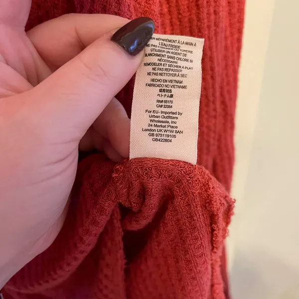We the Free Free People Drippy Thermal Kristina Thermal Cayenne Size Small - Image 4