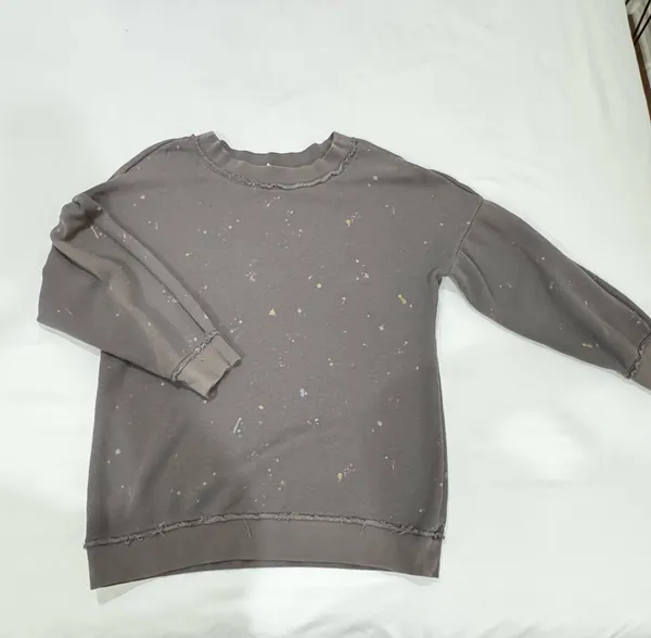 Free People FP Movement Grey Splatter Paint Sweatshirt - Image 5