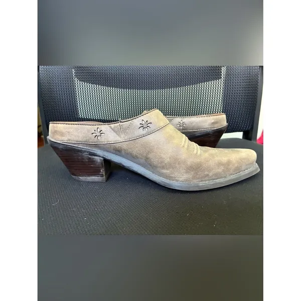 Ariat Desert Star Women’s Sz 8.5B Distressed Tan Leather Cowgirl Western Mules - Image 7