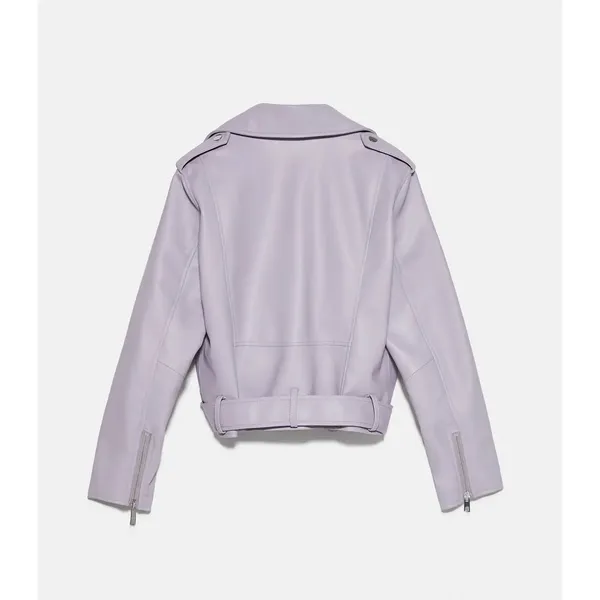 Zara lilac Leather Jacket - Image 2