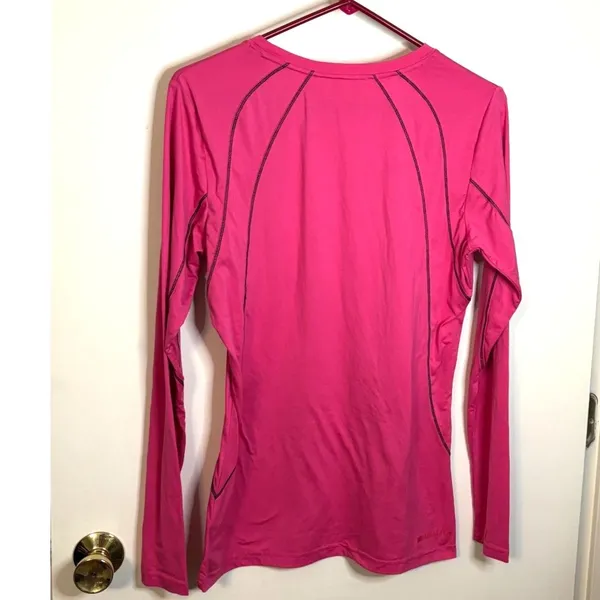 Ariat Tek Long Sleeve Performance Shirt Hot Pink Stretch Athletic Sz M Women's - Image 2
