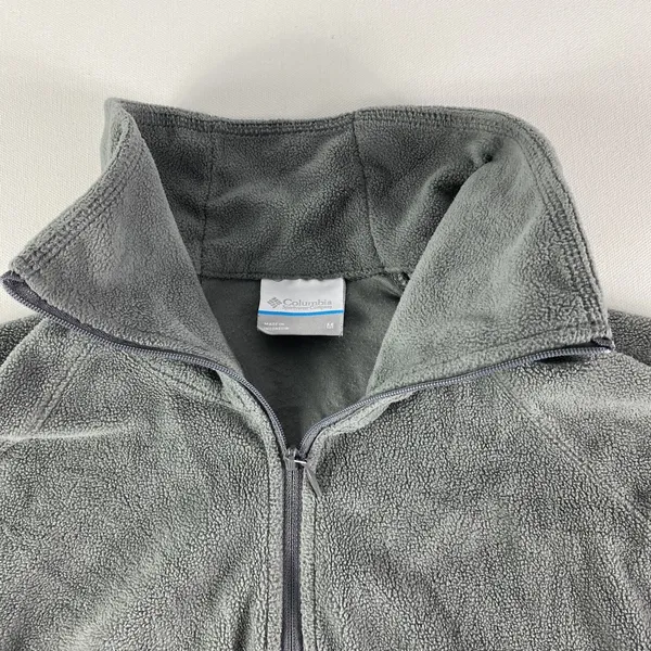 Columbia Jacket Women's‎ Medium Grey Full Zip Fleece Sweater Ladies Health Logo - Image 2