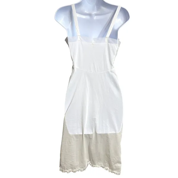 Vintage 50s/60s Movie Star Ivory Lace Full Slip Dress Coquette Bridal Size 32 - Image 3