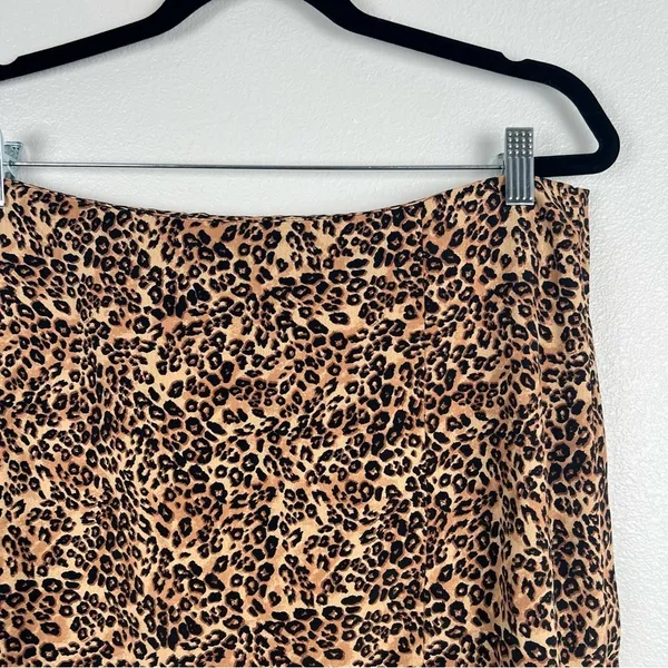 Primark Cheetah Print Mini Skirt Brown Tan Animal‎ Pattern Size 12 - Image 2