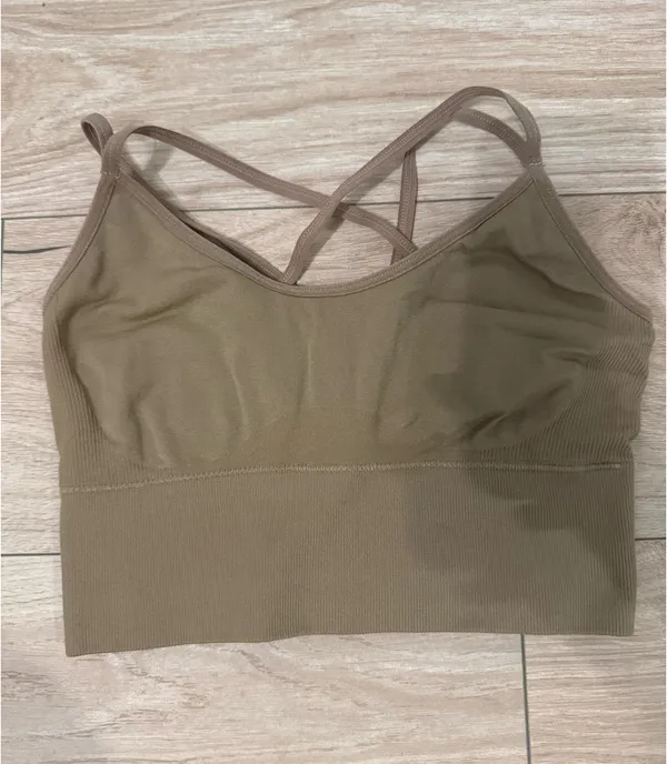 NVGTN Seamless sports bra Tan Size S - Image 3