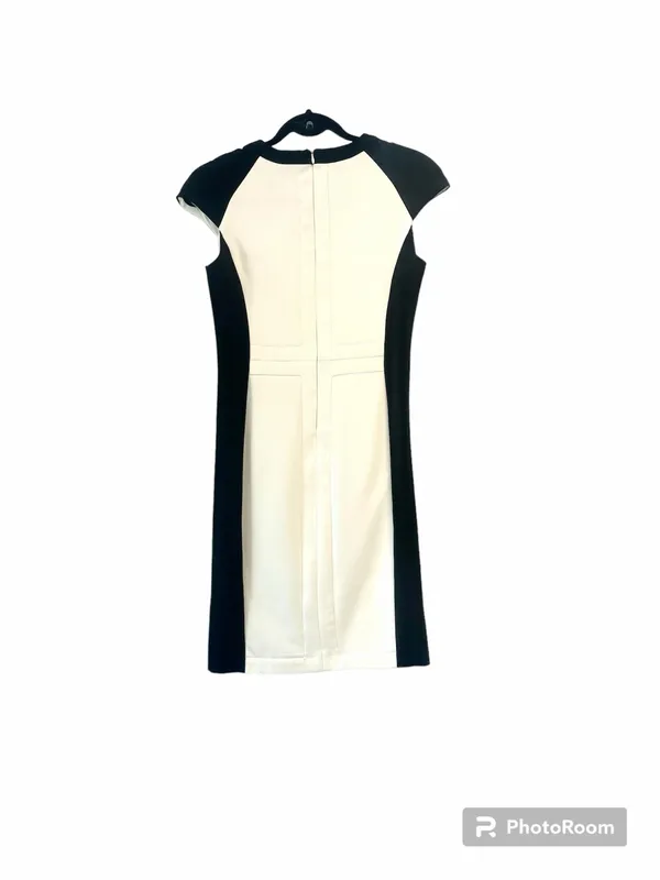 Zara Basic Black & White Cap Sleeve Short Dress Sz XS - Image 2