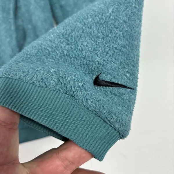 Nike Sweatshirt Womens Small Blue High‎ Neck Fleece Pullover Pockets BV5285-364 - Image 2