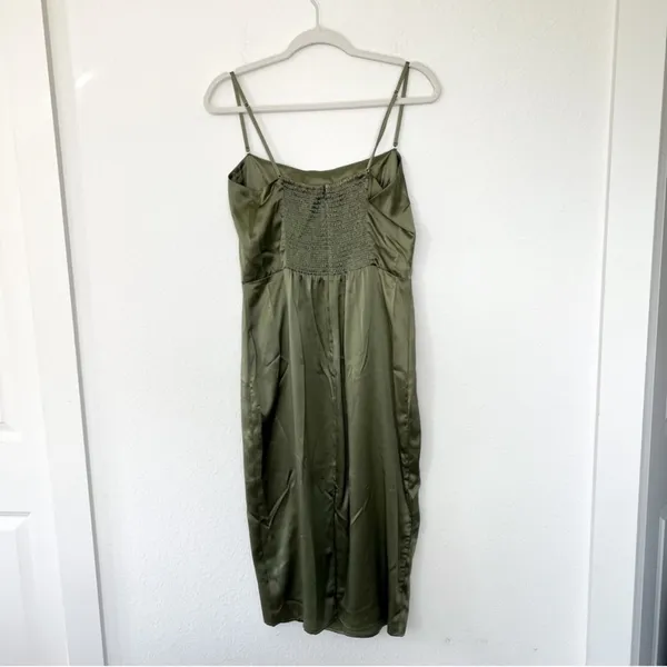 Reformation Artichoke Oaklie Silk Midi Dress in Green NWT - Image 4