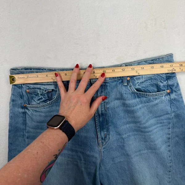 Mother Superior 34 The Half Pipe Flood Jeans Wide Leg Cropped in Material Girl - Image 16