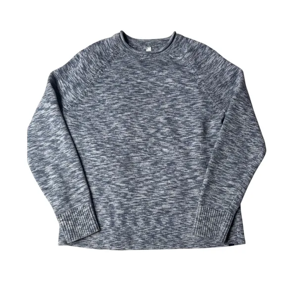 Lululemon Sweater Night Sea Blue Boxy Cotton Blend Size Medium - Image 2