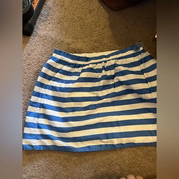 Lilly Pulitzer Blue Stripe Mimosa Skirt Size‎ Medium - Image 5