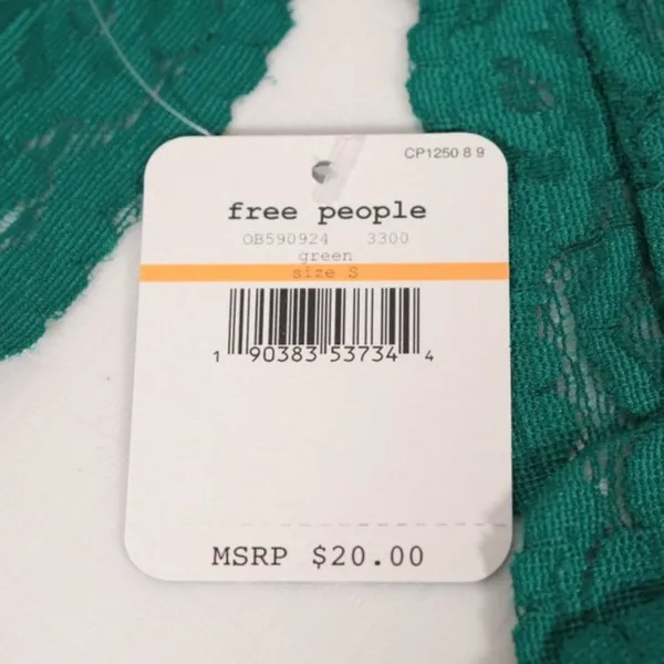 NWT Size S Free People Racerback Bralette Green Gallon Unlined Bralette - Image 5