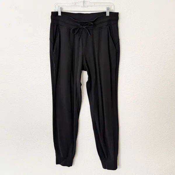 [Lululemon] Black On Track Jogger Pants Full Length High Rise Comfortable Sz 10 - Image 2