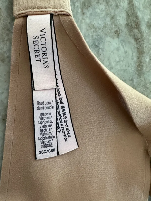 Victoria's Secret 36C Lined Demi Nude Tan Bra - Image 5