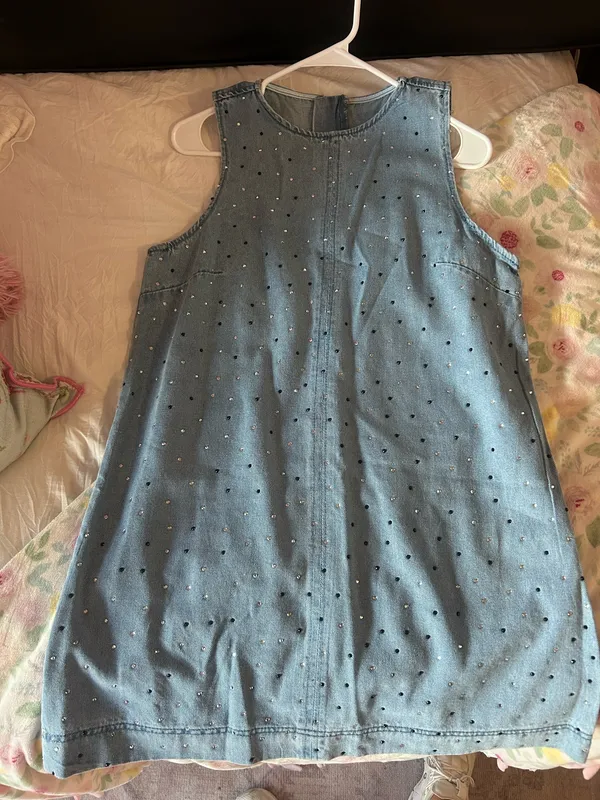 SheIn Rhinestone Denim Dress - Image 2