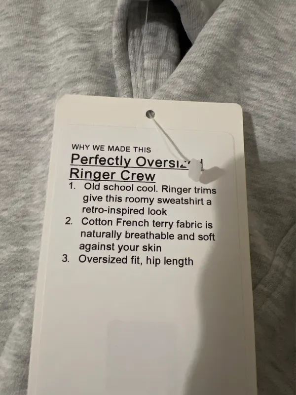 Lululemon Perfectly Oversized ringer Crew - Image 3