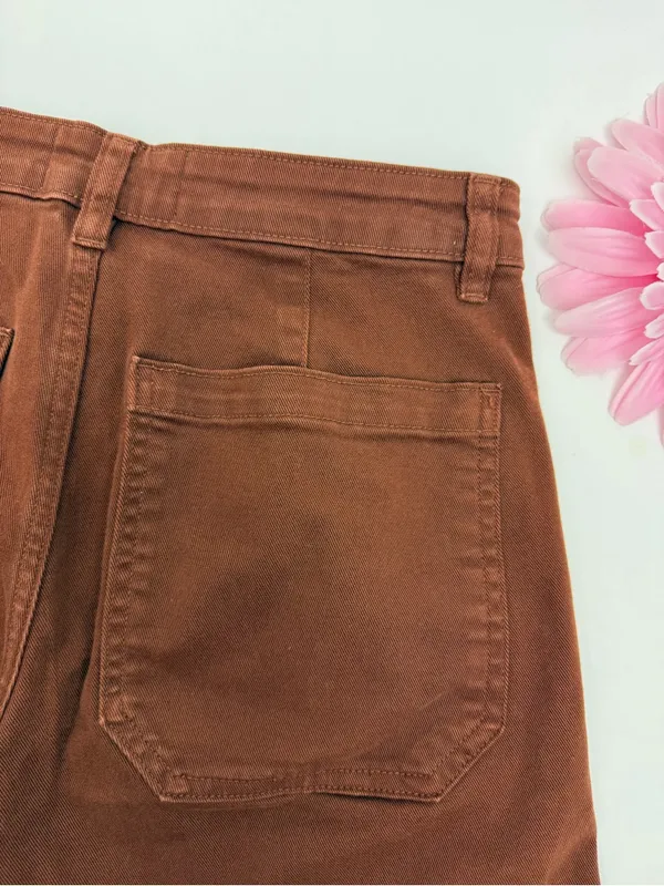Everlane The Utility Barrel Pant Rosewood High Rise Cotton Brown - Image 11