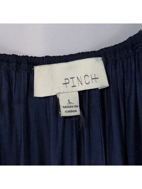 Pinch Navy Blue Smocked Waist Maxi Dress L - Image 7