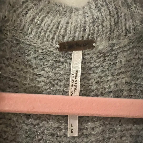 Grey knit long cardigan - Image 2