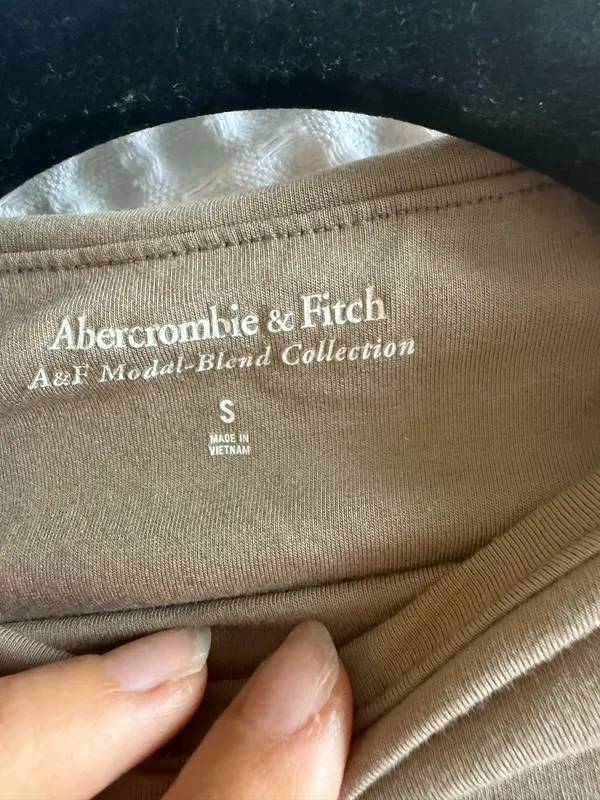 Abercrombie & Fitch high neck ruched bodysuit in taupe - Image 5