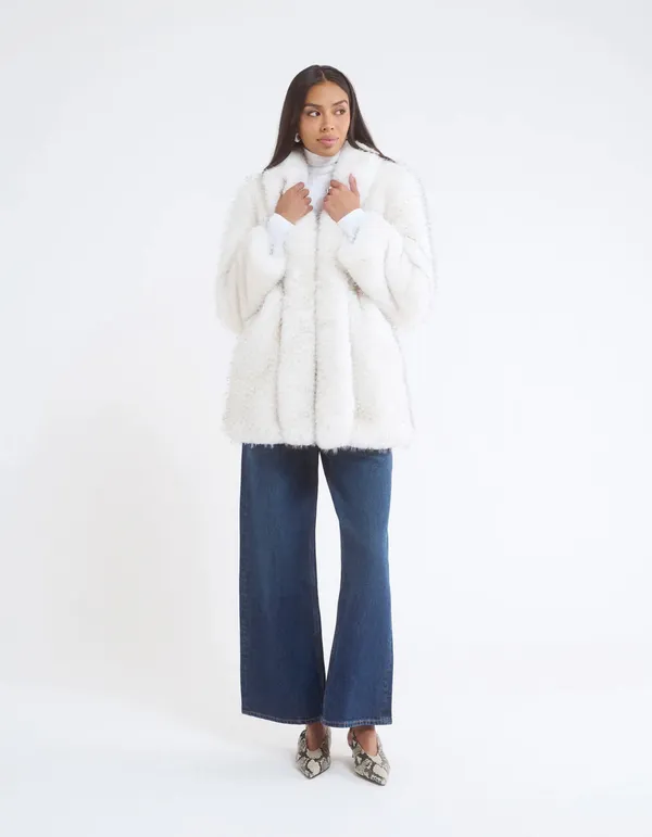 NWT Rumored Madonna Faux Fur Coat - Image 3