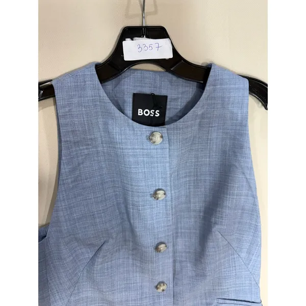 BOSS Virgin blue Wool Waistcoat vest Size 2 - Image 2