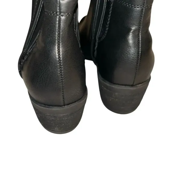B.O.C Black Leather Ankle Booties(Size 6) Black - Image 5