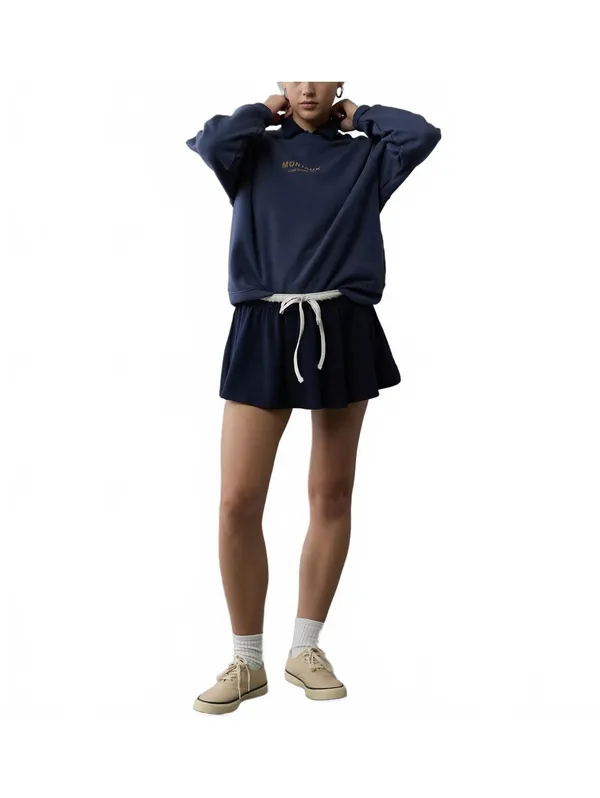 AE Everyday Luxe Graphic Crew Neck Sweatshirt American Eagle NWT Navy Small - Image 6
