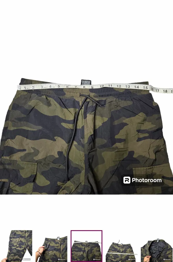Pink by Victoria's Secret Camo Green Cargo Jogger Pants - Image 5