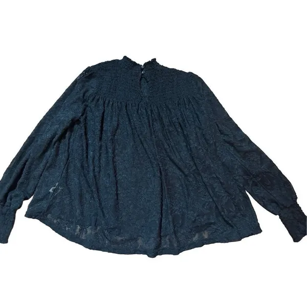 Anthropologie Deletta Amanna Lace Top‎ Sz XS black - Image 9