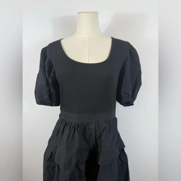 New! Ulla Johnson Tilda Mixed Media‎ Minidress in Black Sz Medium $390 - Image 6