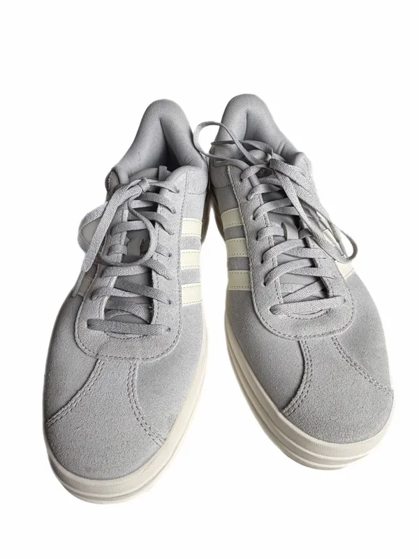 ADIDAS VL Court Bold Gray Suede Platform Sneakers Women’s Size 11 - Image 5
