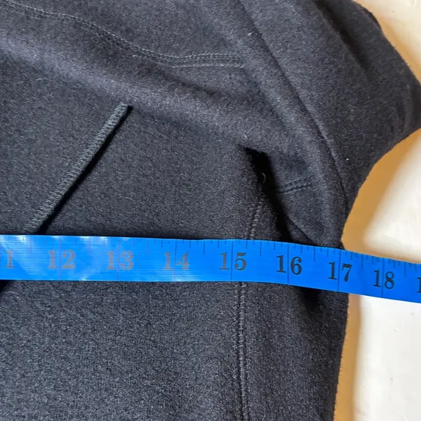 Minimalist Belted Wrap Wool Jacket Notched Lapel Tie Waist Banana Republic - Image 6